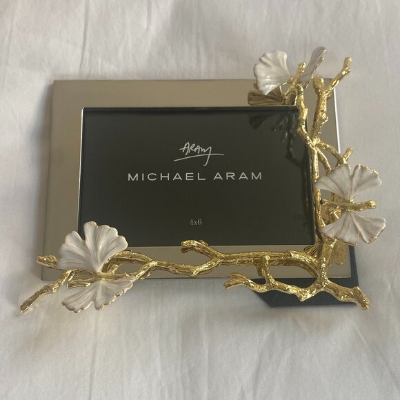 Michael Aram Butterfly Ginkgo Gold Reflective Frame, 4" x 6" - Picture 1 of 4